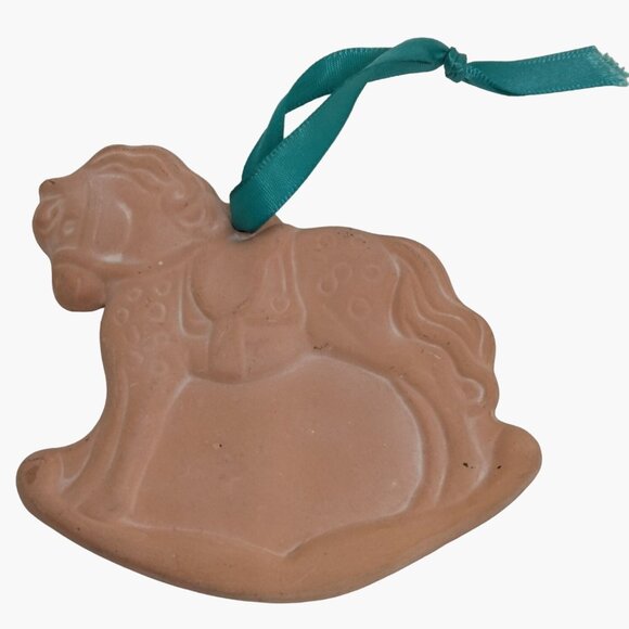 Rocking Horse Christmas Ornament Terra Cotta Western - Picture 1 of 5